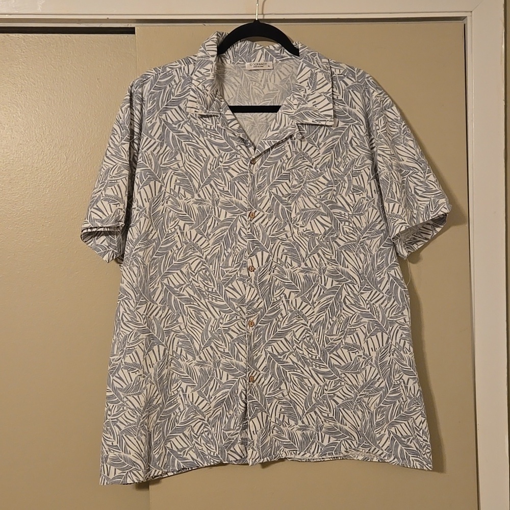 Coofandy Men's 100% Cotton Tropical Shirt Size XL